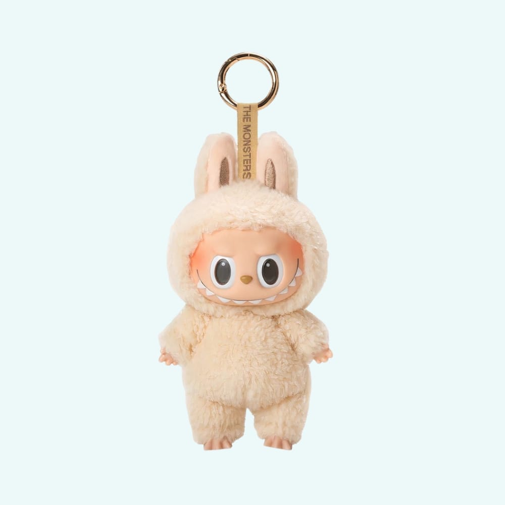 Labubu Stijl Knuffel Sleutelhanger Schattig Figuurtje De Knuffel wit