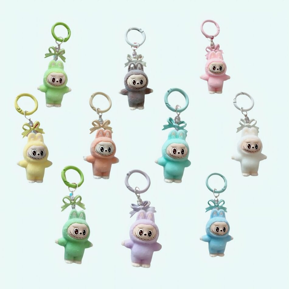 Labubu-stijl Mini Knuffel Sleutelhanger Speels en Kleurrijk De Knuffel