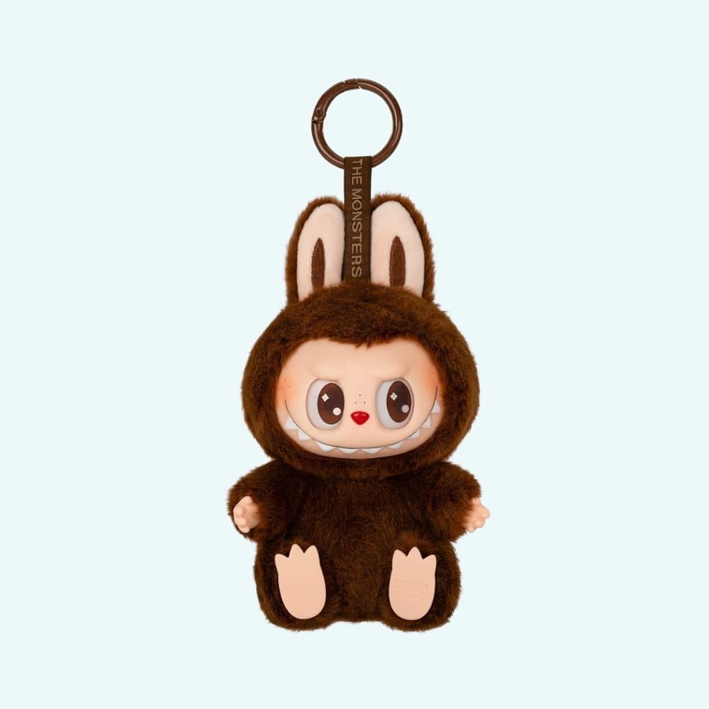 Labubu Stijl Zittende Knuffel Met Speels Ontwerp De Knuffel bruin