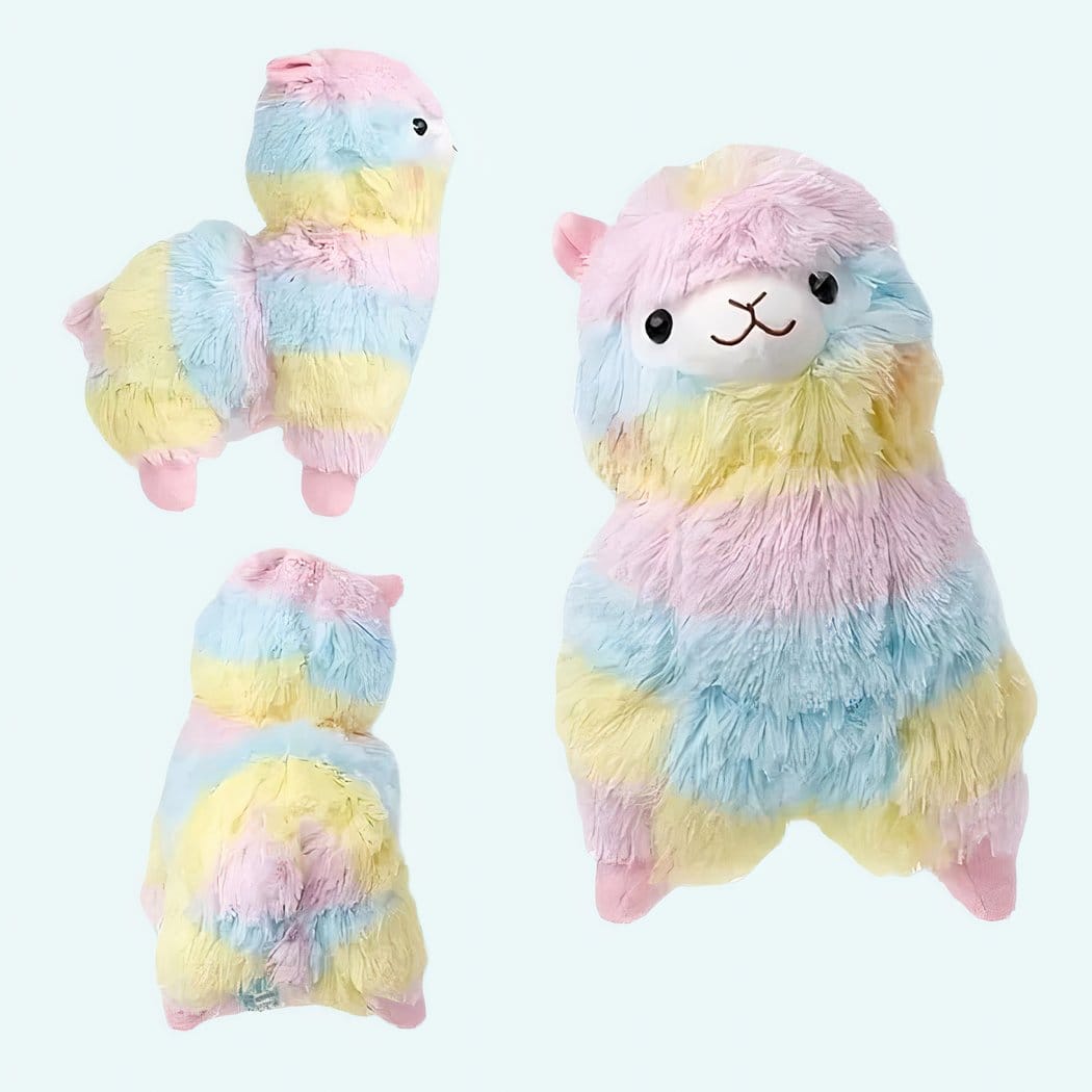 Lama Knuffel Regenboog Zachte Kleurrijke Pluche De Knuffel