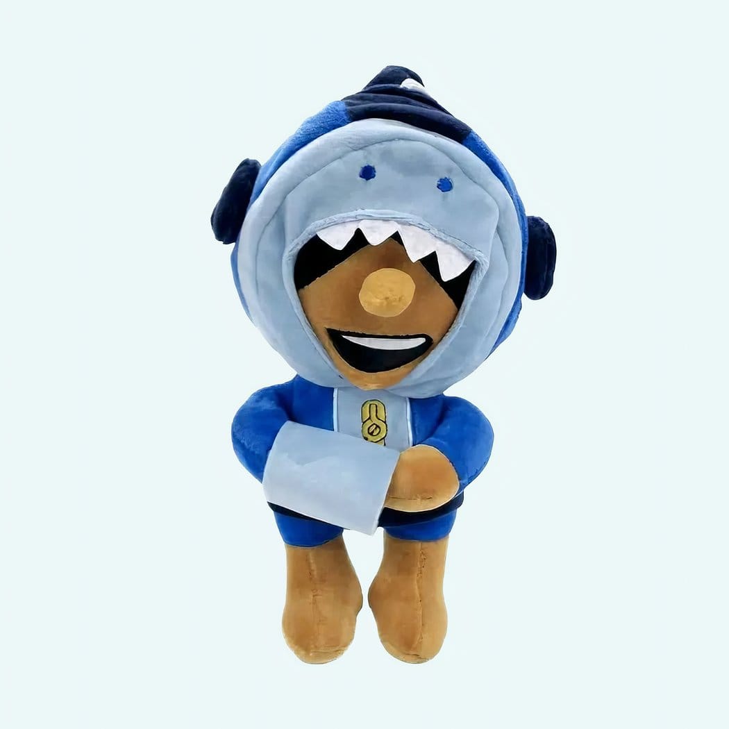 Léon Shark Knuffel Brawl Stars Met Haaienoutfit De Knuffel