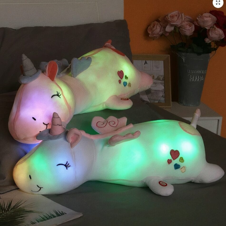 Lichtgevende Zachte Eenhoorn Knuffel met LED Verlichting De Knuffel