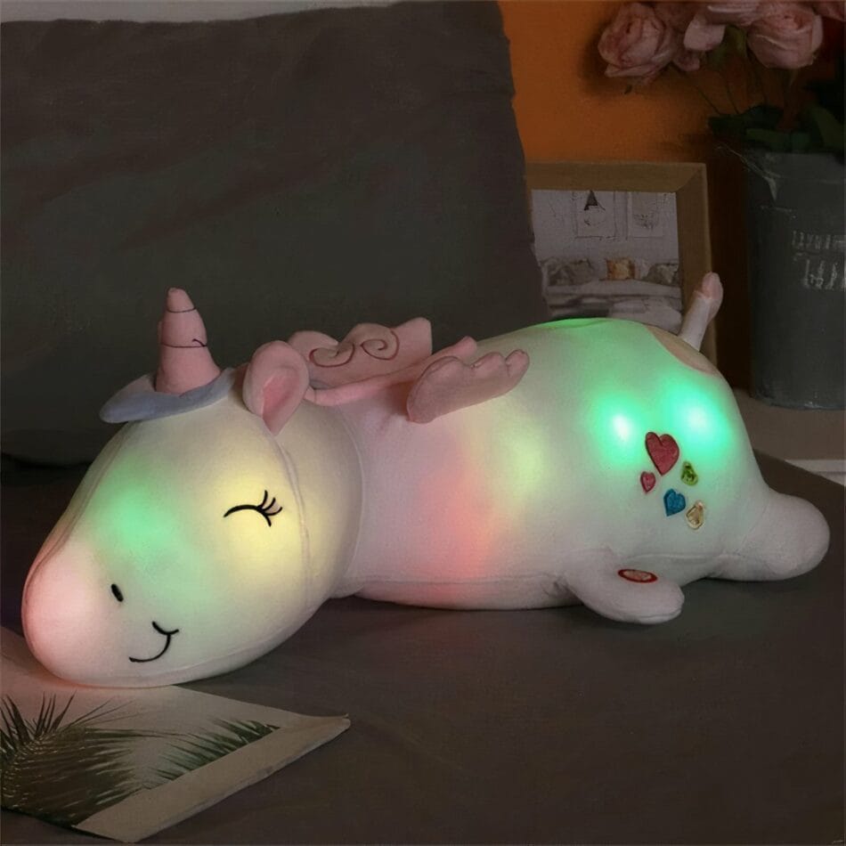 Lichtgevende Zachte Eenhoorn Knuffel met LED Verlichting De Knuffel