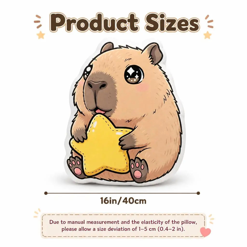 Lieve Capybara Knuffelkussen | Kawaii Pluche Sierkussen De Knuffel