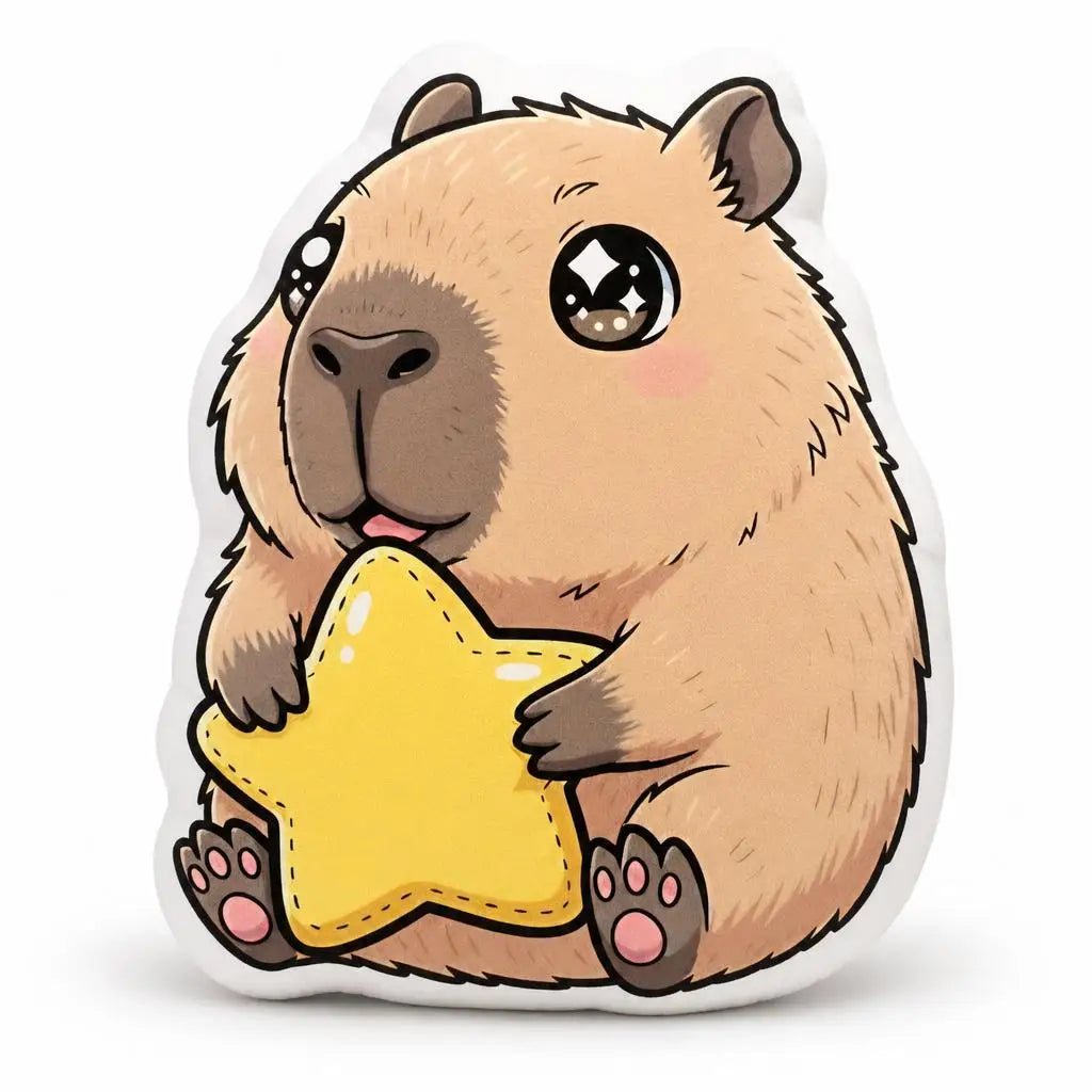 Lieve Capybara Knuffelkussen | Kawaii Pluche Sierkussen De Knuffel
