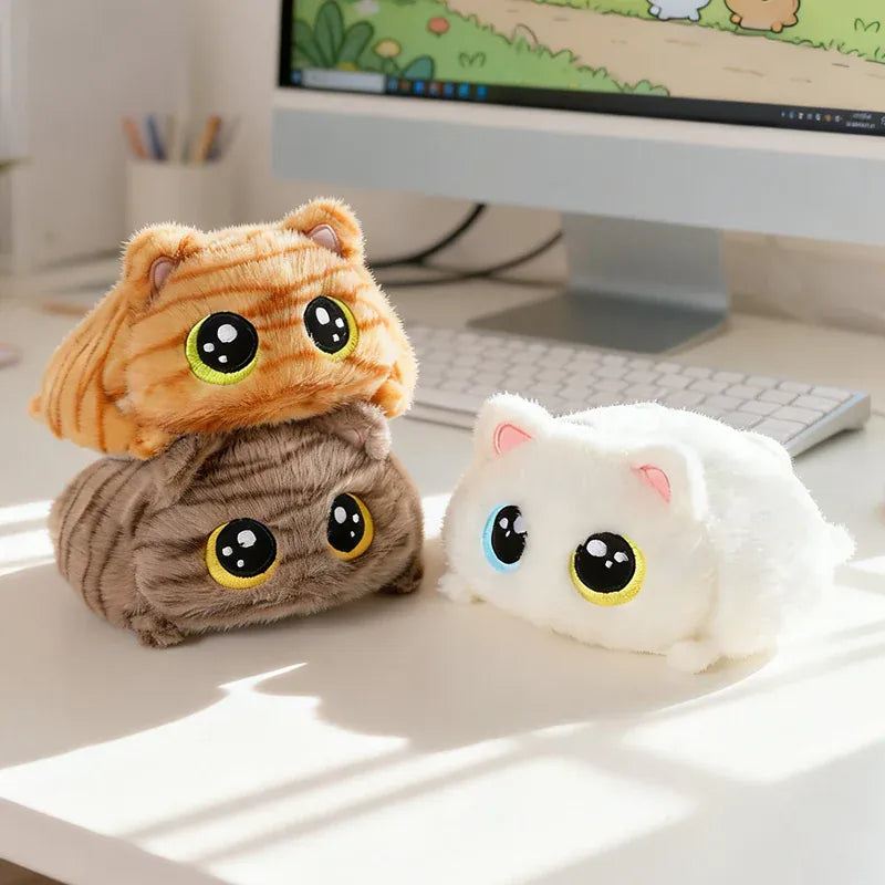 Liggende Kat Knuffel 15 cm | Britse Korthaar, Siamees of Lapjeskat De Knuffel