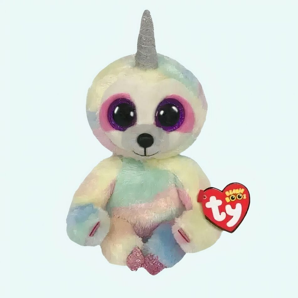 Luiaard Eenhoorn Knuffel Regenboogkleurige Vacht Droomvriend De Knuffel