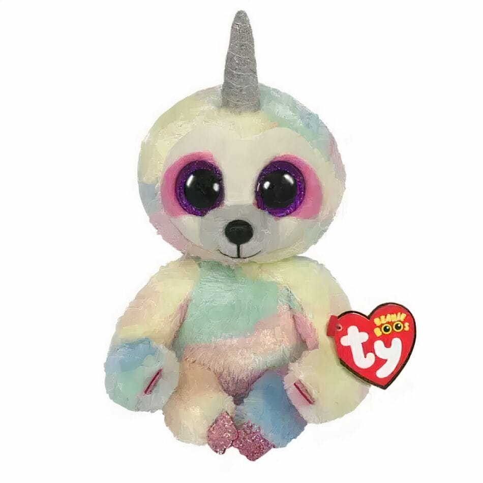 Luiaard Eenhoorn Knuffel Regenboogkleurige Vacht Droomvriend De Knuffel
