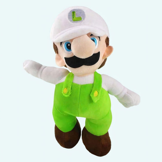 Luigi Knuffel 25 cm met Witte en Groene Outfit De Knuffel