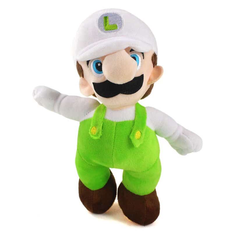 Luigi Knuffel 25 cm met Witte en Groene Outfit De Knuffel