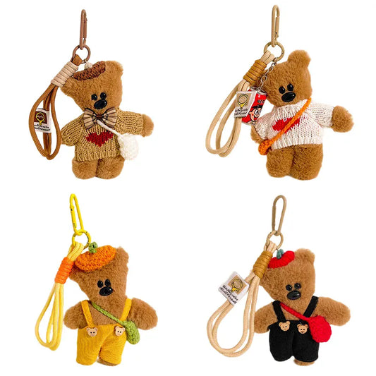 Luxe Bruine Beer Knuffel Sleutelhanger | 5 Kleuren De Knuffel