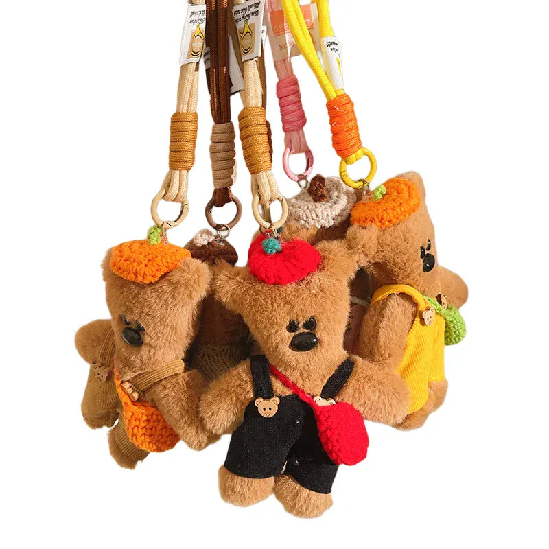 Luxe Bruine Beer Knuffel Sleutelhanger | 5 Kleuren De Knuffel