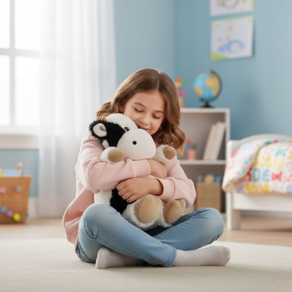 Magnetronverwarmbare Knuffel Koe Met 90 Seconden Warmte De Knuffel