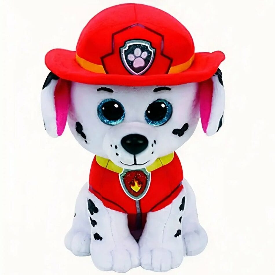 Marcus Pat’ Patrouille Knuffel 20 cm Geel Blauw Uniform De Knuffel