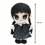 Mercredi Addams Knuffel in Zwarte Bloemen Jurk 20 cm De Knuffel
