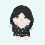Mercredi Addams Knuffel Zacht 25 cm Nevermore Zwart Jurkje De Knuffel