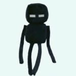 Minecraft Enderman Knuffel Pixelachtige Donker Lichaam Met Paarse Ogen De Knuffel