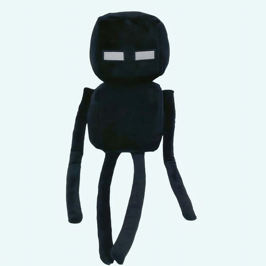 Minecraft Enderman Knuffel Pixelachtige Donker Lichaam Met Paarse Ogen De Knuffel
