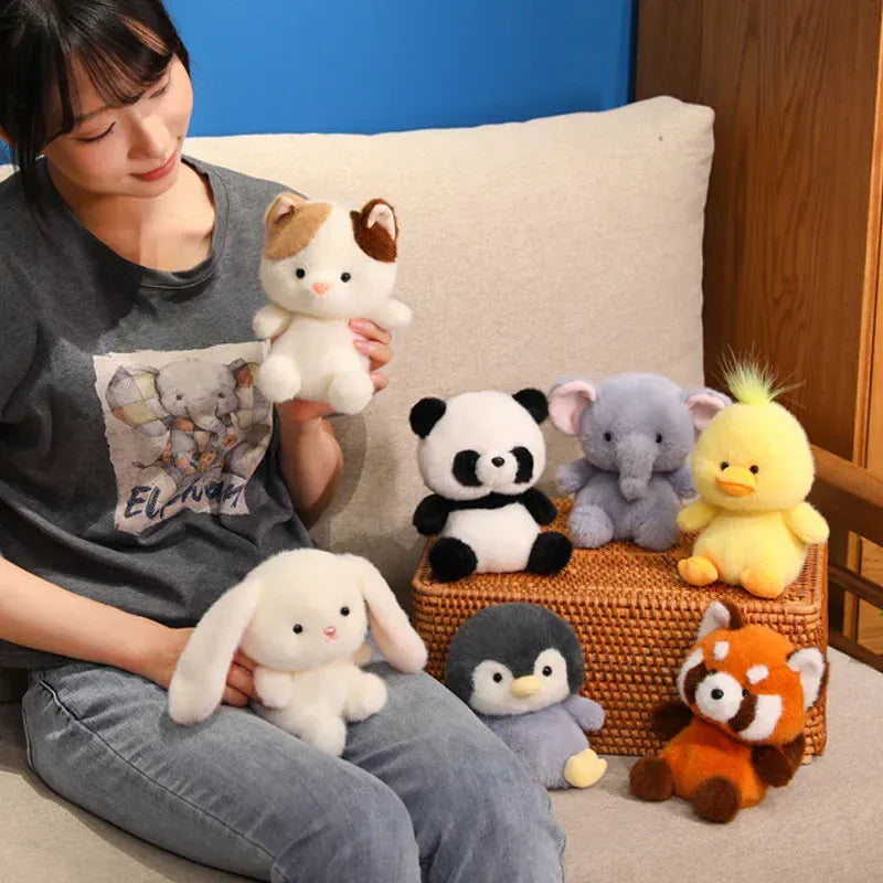 Mini Dieren Knuffel 17 cm | Kawaii Knuffeltje in 7 Dieren De Knuffel