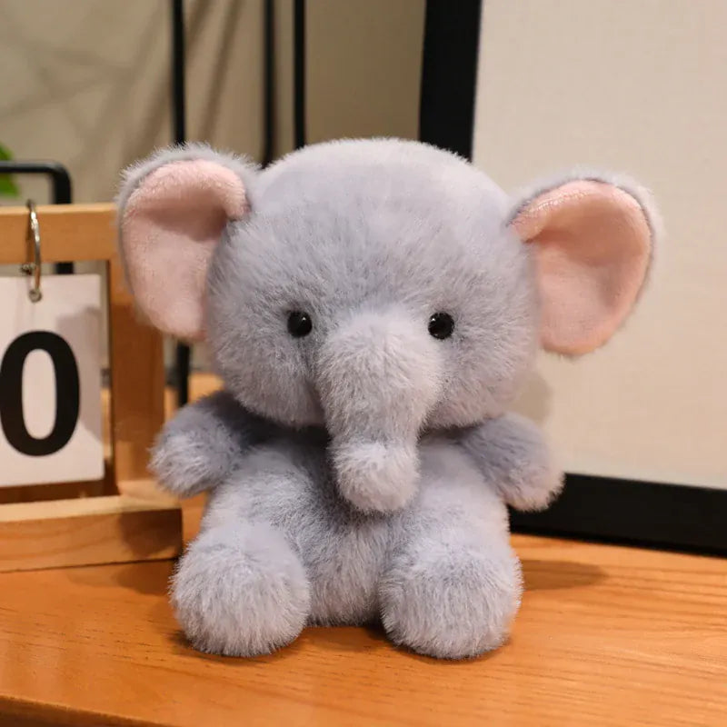 Mini Dieren Knuffel 17 cm | Kawaii Knuffeltje in 7 Dieren De Knuffel Olifant