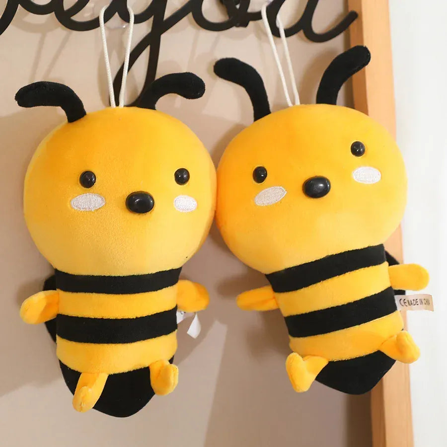 Mollige Bij Knuffel | Pluche Bijtje Sleutelhanger De Knuffel