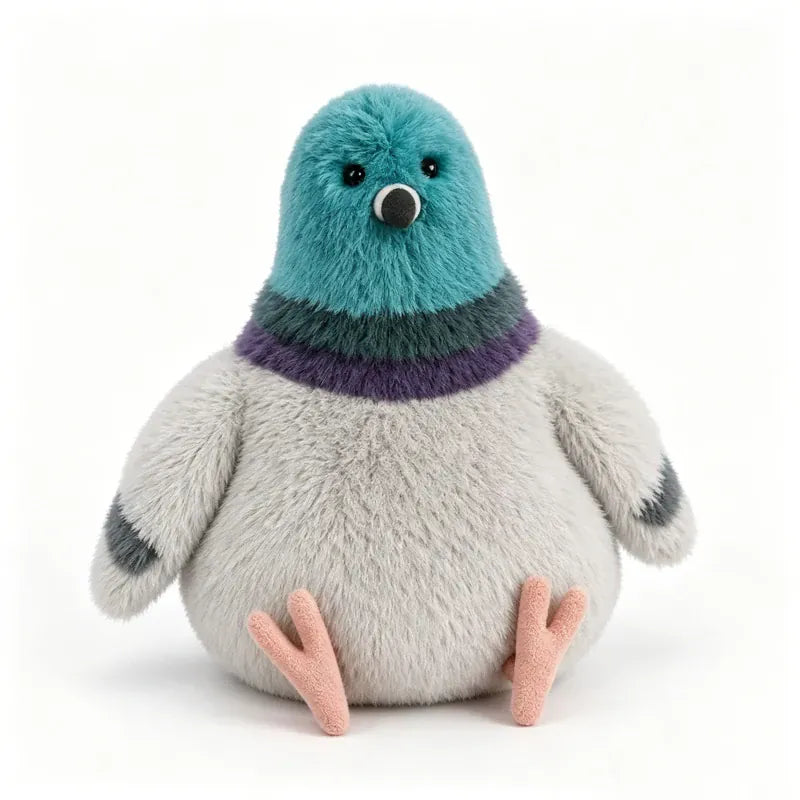 Mollige Duif Knuffel 20 cm | Zachte Grappige Vogel De Knuffel