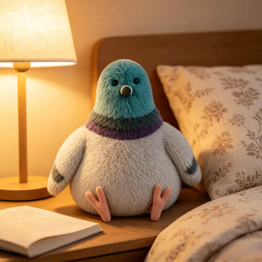 Mollige Duif Knuffel 20 cm | Zachte Grappige Vogel De Knuffel