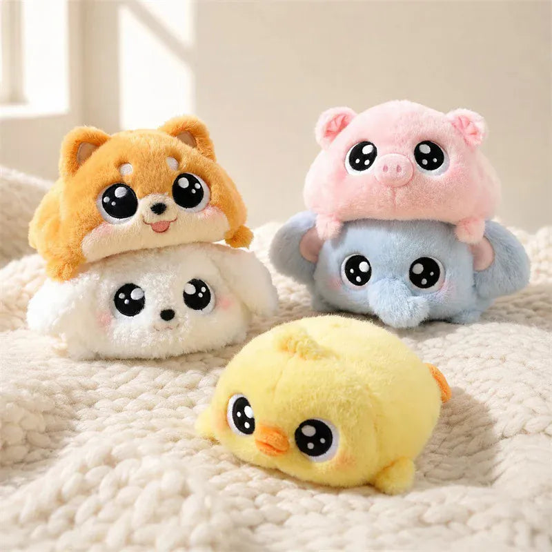Mollige Mini Dieren Knuffel 15 cm | Kat, Hond, Varken, Pinguin en Meer De Knuffel