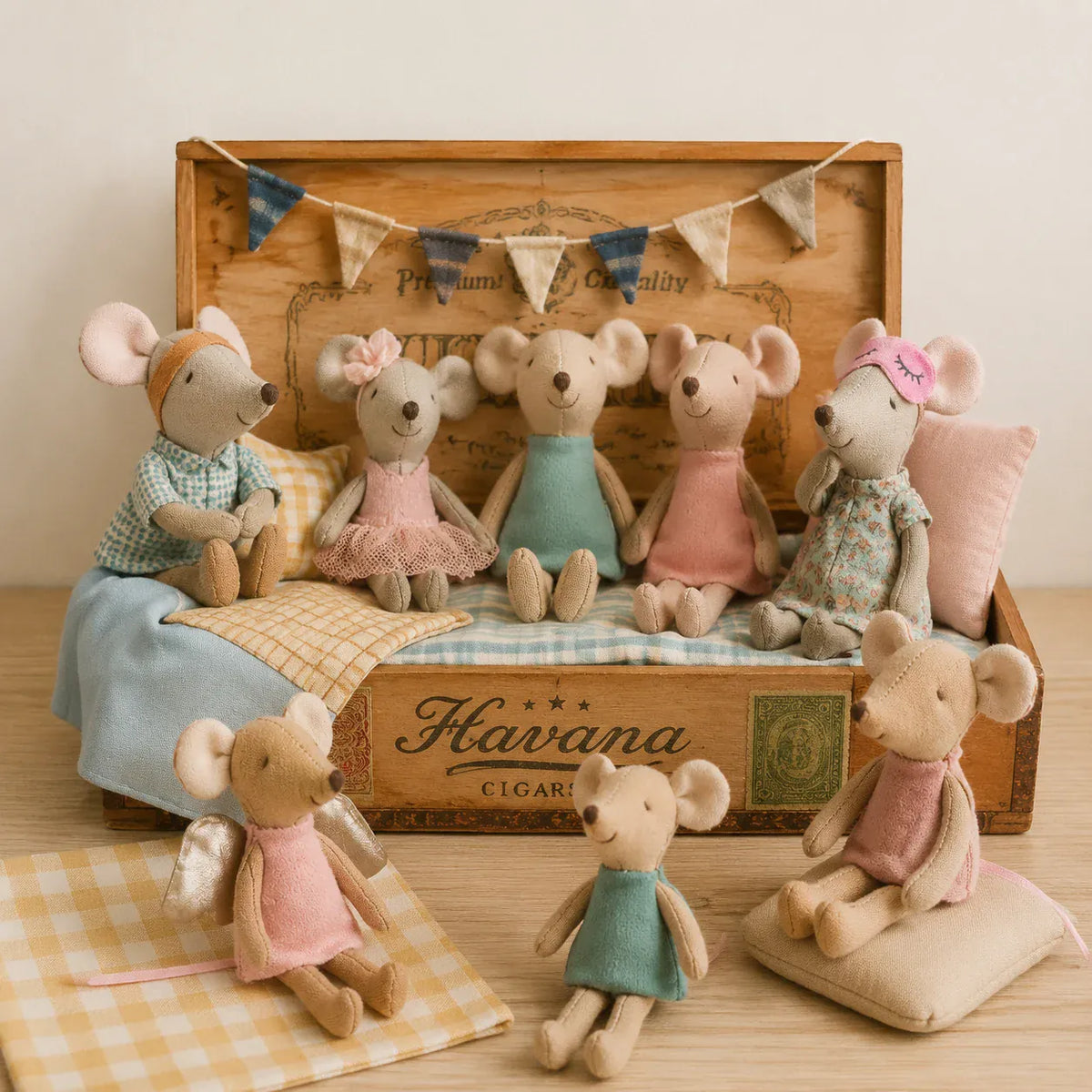 Muis Knuffel | Klein Stoffen Muisje in 9 Kleuren De Knuffel