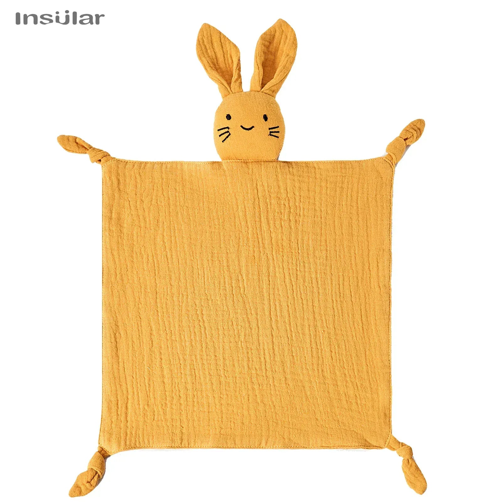 Muslin Baby Doek en Slabbetje Zacht De Knuffel yellow / One size fits all