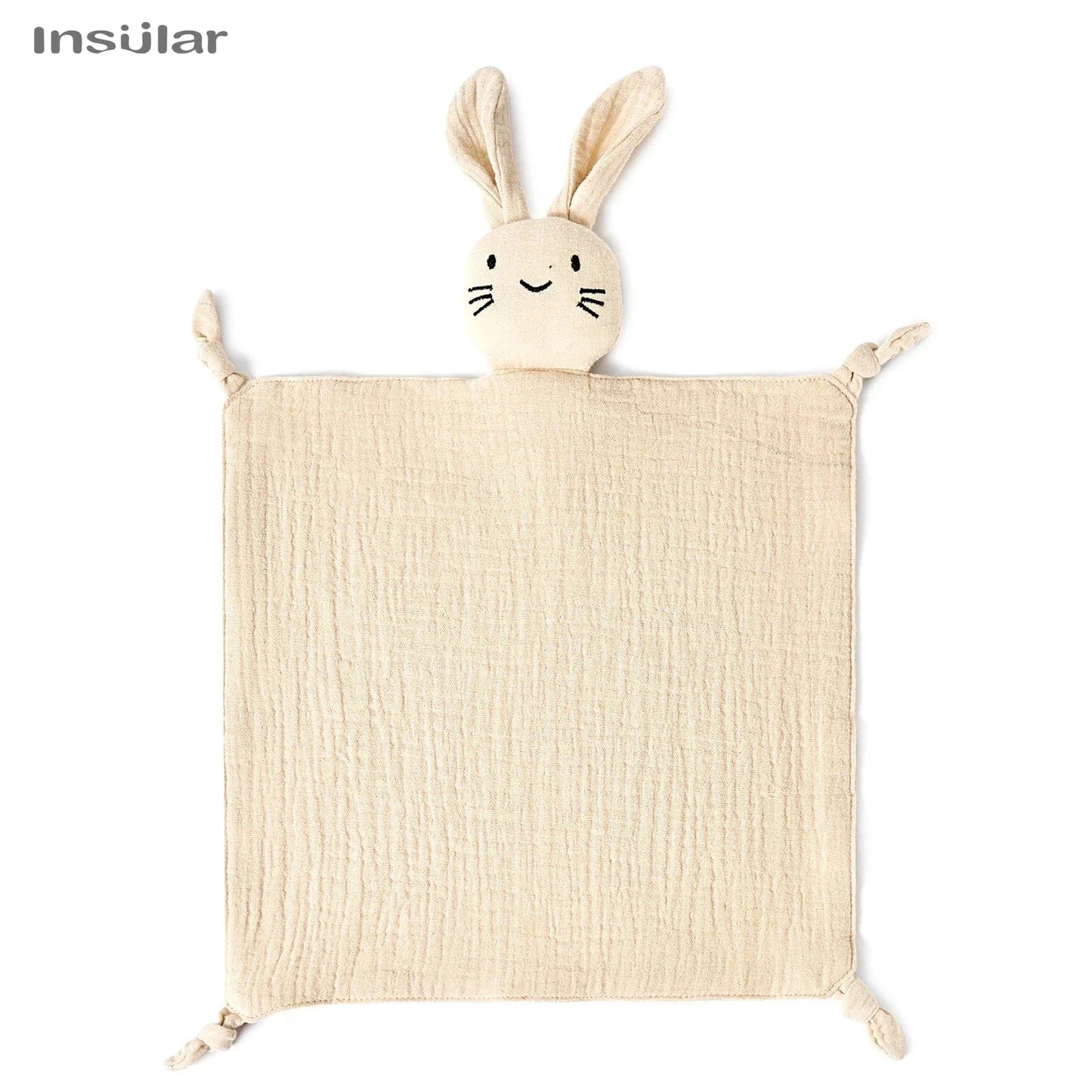 Muslin Baby Doek en Slabbetje Zacht De Knuffel khaki / One size fits all