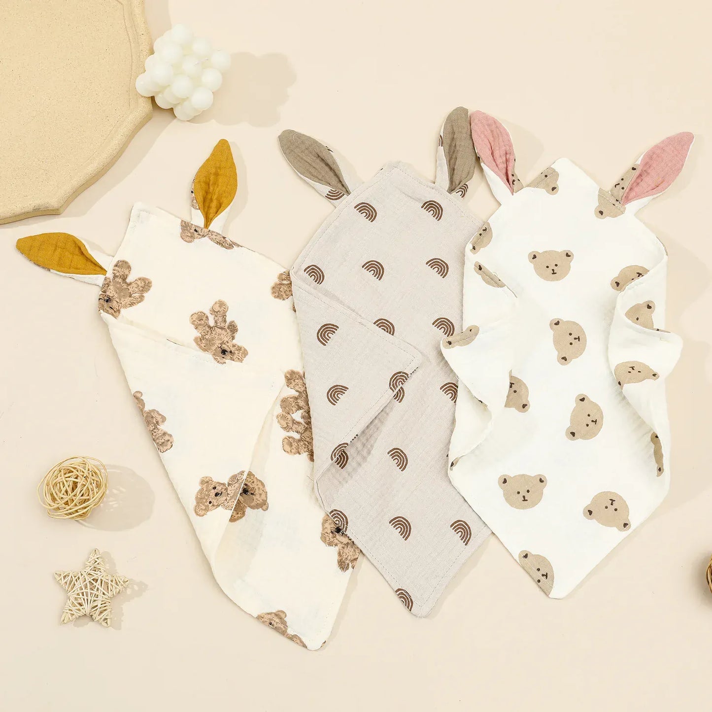 Muslin Baby Set Slabbetjes Doekjes De Knuffel