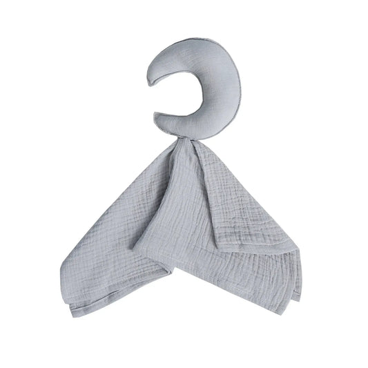 Muslin Gauze Baby Knuffeldoek Bijtspeeltje De Knuffel Grey Moon