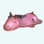 Nachtlampje Eenhoorn Knuffel Lichtgevend Met Regenboog LED De Knuffel