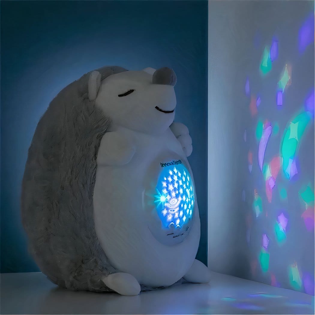 Nachtlampje Knuffel Egel met Sterrenhemel Projectie en Muziek De Knuffel