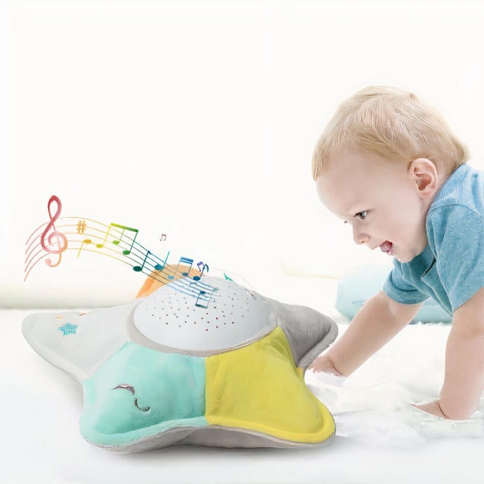 Nachtlampje Knuffel Ster met Glimlach Pluche Sterlicht Kinderkamer De Knuffel