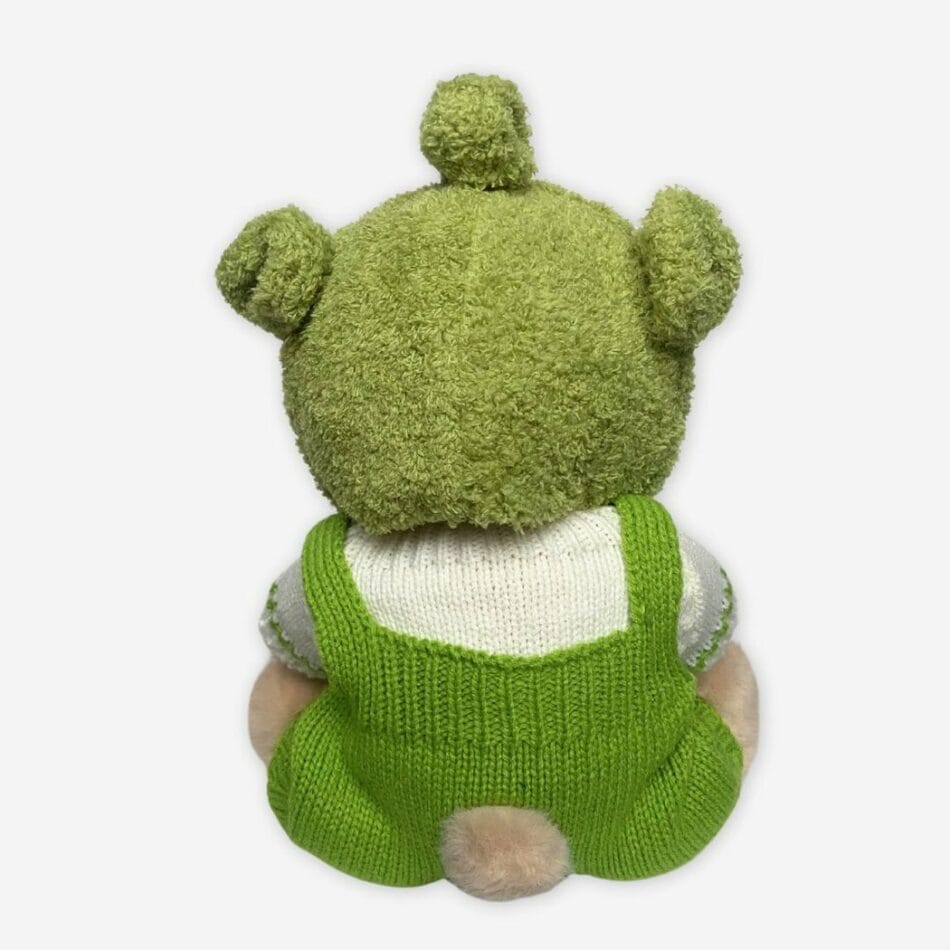 Nino Knuffelbeer Met Articulatie En Groene Gebreide Outfit Alien Hoed De Knuffel