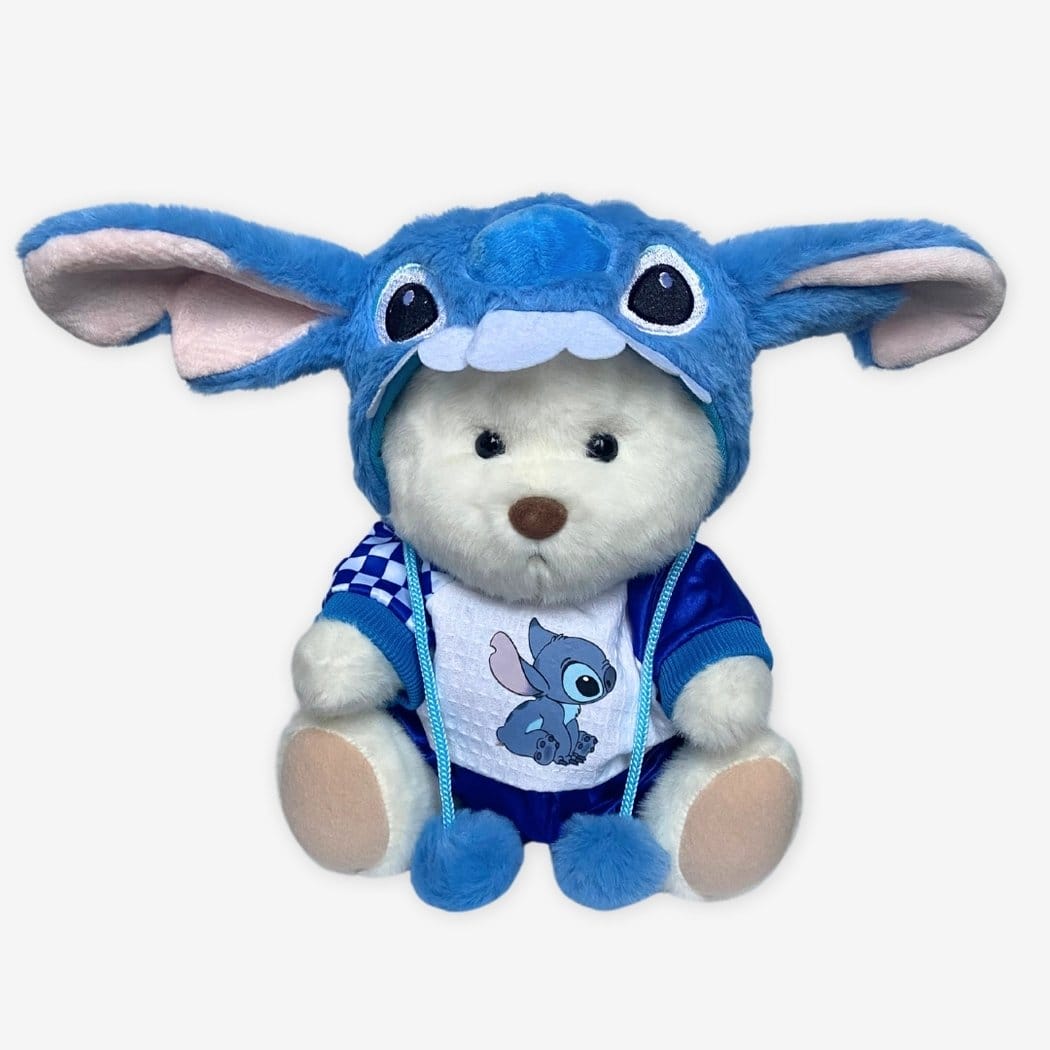 Nino L’Pluchen Beer Met Beweegbare Gewrichten In Stitch Kostuum De Knuffel witte-beer