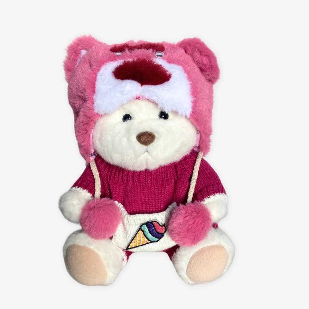 Nino Pluchen Beer Met Beweegbare Gewrichten In Lotso Kostuum De Knuffel witte-beer