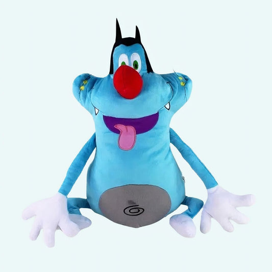 Oggy Blauwe Knuffel Kat van Pluche 40 cm Lengte De Knuffel