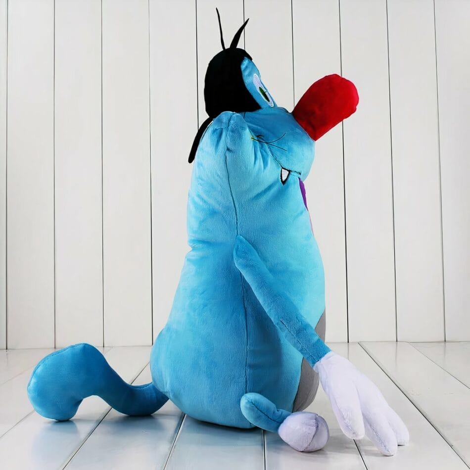 Oggy Blauwe Knuffel Kat van Pluche 40 cm Lengte De Knuffel