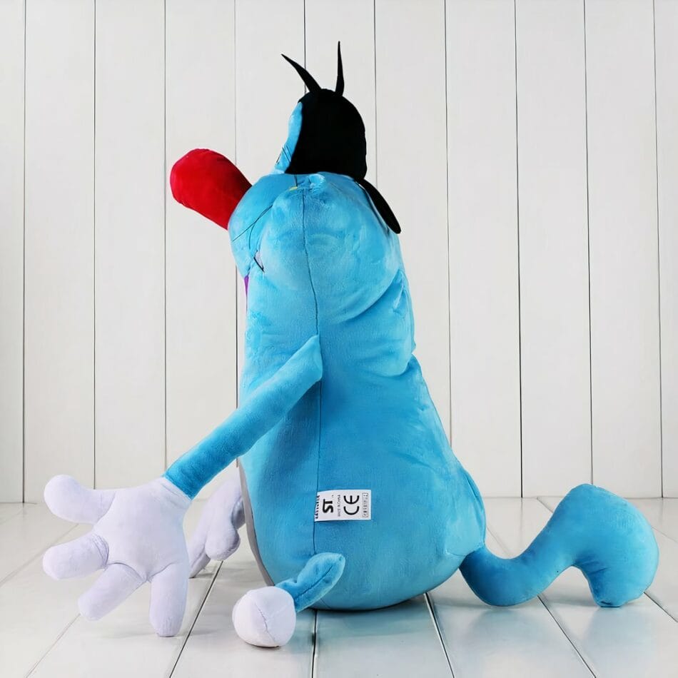 Oggy Blauwe Knuffel Kat van Pluche 40 cm Lengte De Knuffel