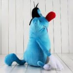 Oggy Blauwe Knuffel Kat van Pluche 40 cm Lengte De Knuffel
