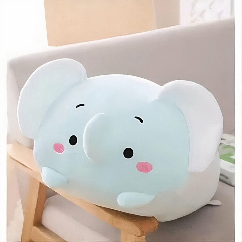 Olifant Knuffel Kussen Kawaii, 20 cm, Zachte Vulling De Knuffel