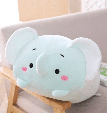 Olifant Knuffel Kussen Kawaii, 20 cm, Zachte Vulling De Knuffel