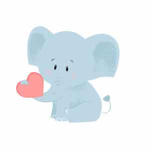 Olifant Knuffel Kussen Kawaii, 20 cm, Zachte Vulling De Knuffel