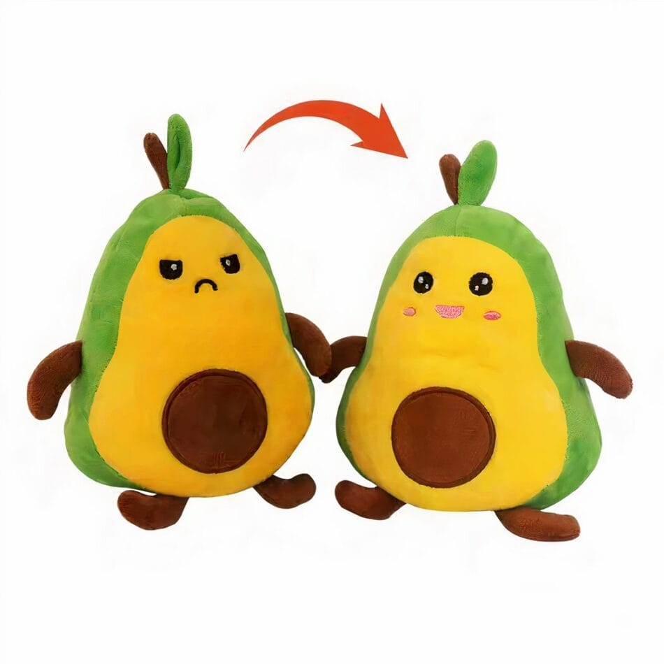 Omkeerbare Avocado Knuffel Met Twee Gezichten Zachte Stoffen De Knuffel