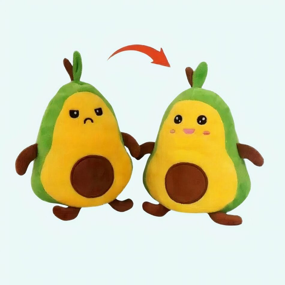 Omkeerbare Avocado Knuffel Met Twee Gezichten Zachte Stoffen De Knuffel