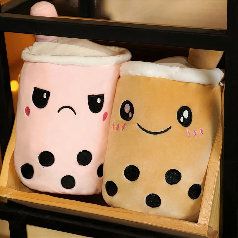 Omkeerbare Knuffel Bubble Tea Tweezijdig Schattig Voor Kinderen De Knuffel