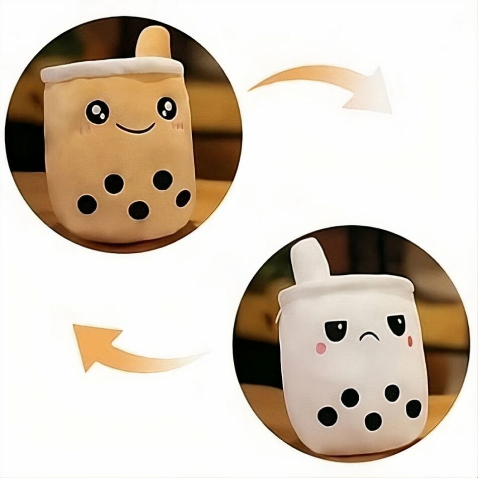 Omkeerbare Knuffel Bubble Tea Tweezijdig Schattig Voor Kinderen De Knuffel